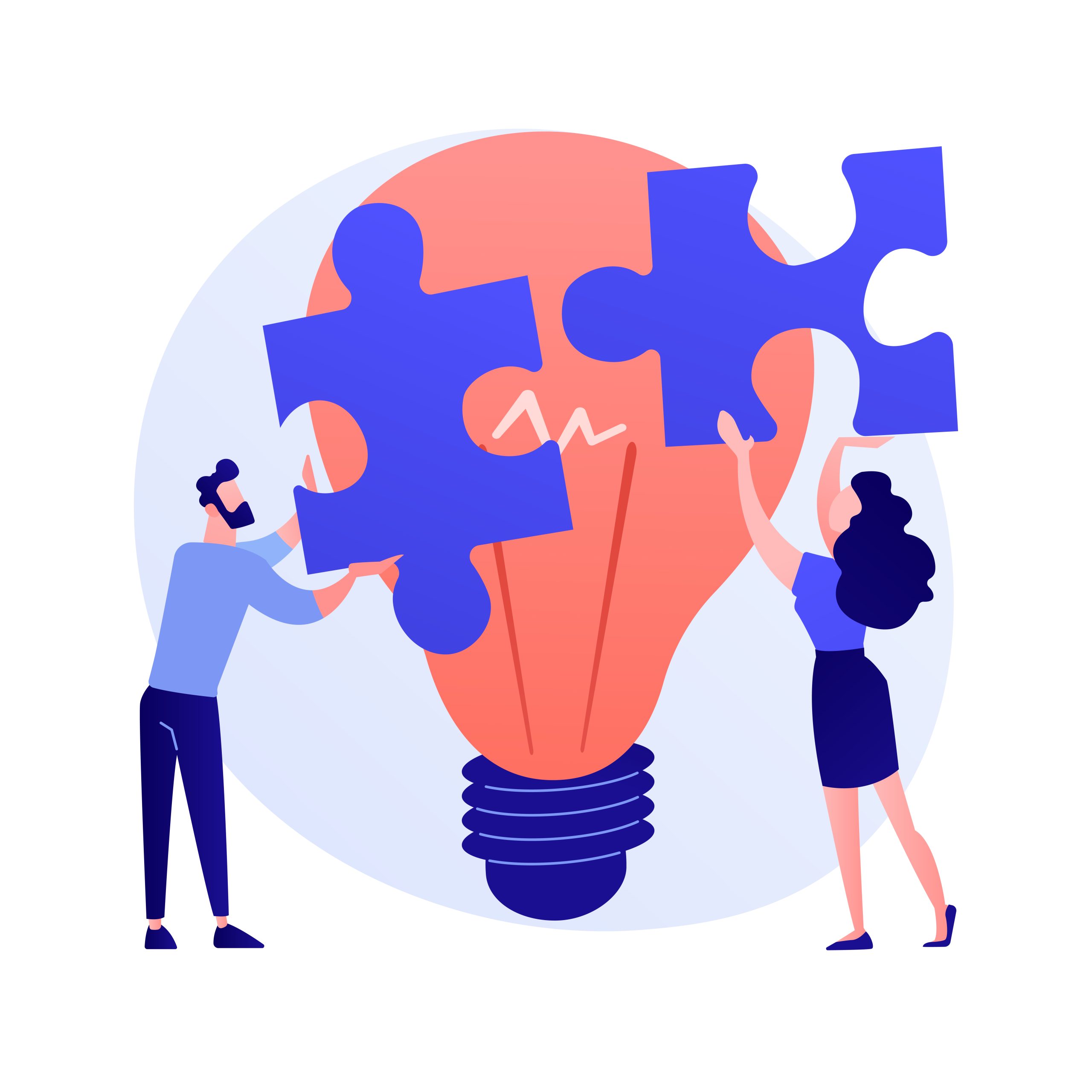 Mutual assistance abstract concept vector illustration